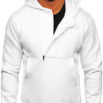 Men’s White Thick Hoodie